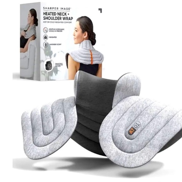 Sharper Image Heated Weighted Neck and Shoulder Wrap - Hot and Cold Comfort - Picture 10 of 13